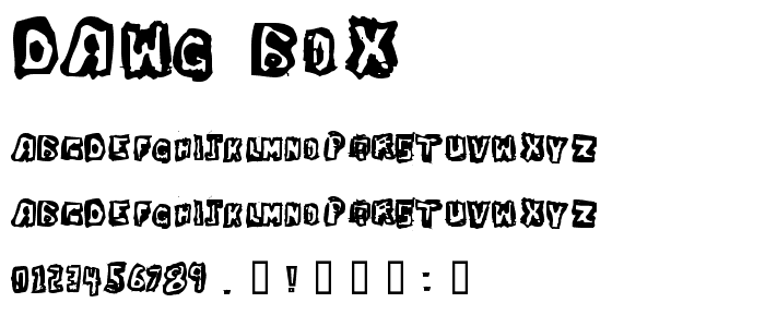 Dawg Box font